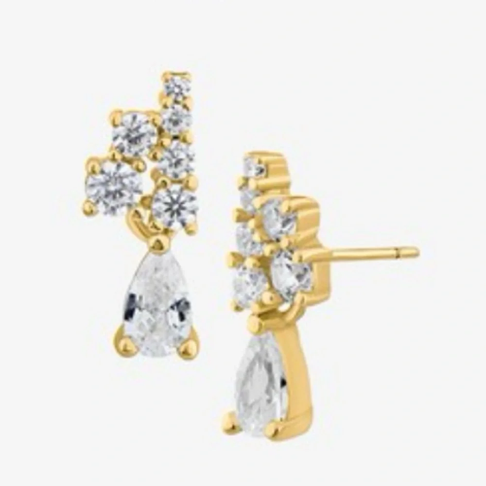 Kenneth Jay Lane Gold Crystal Earrings - Picture 4 of 4